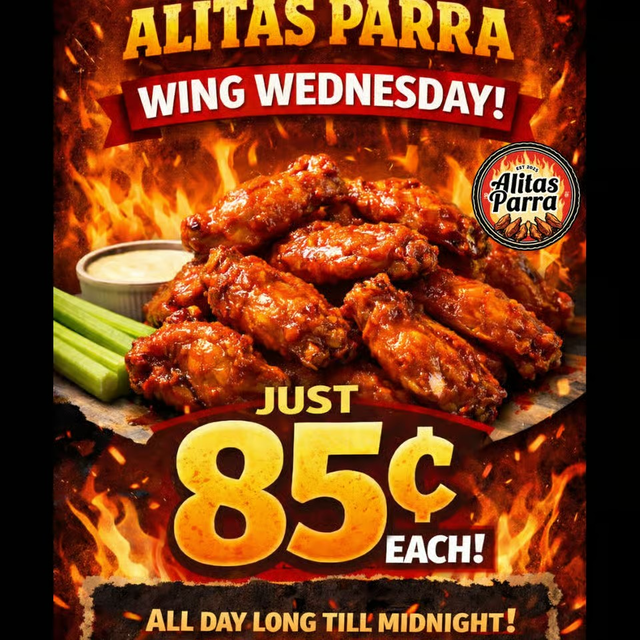 $0.85 Wing Wednesday Special – No Ranch Included.